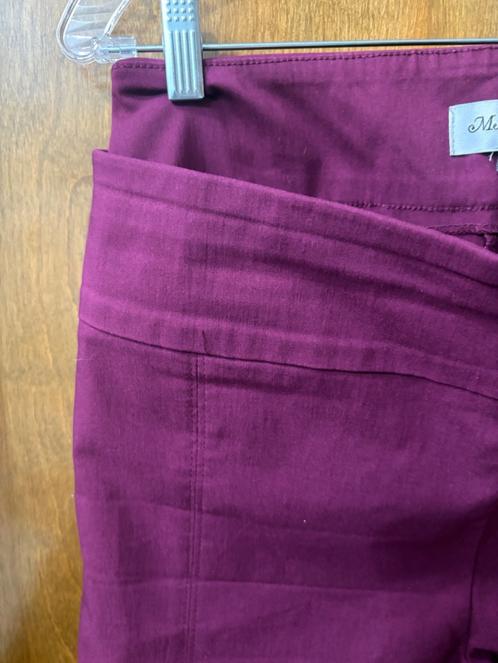 Merra Lane Wine-Magenta High-Waist Dress Pants 28W - Picture 2 of 6